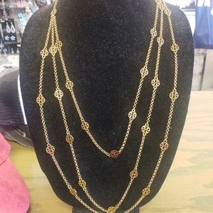 Authentic Tory Burch 3 layerd necklace